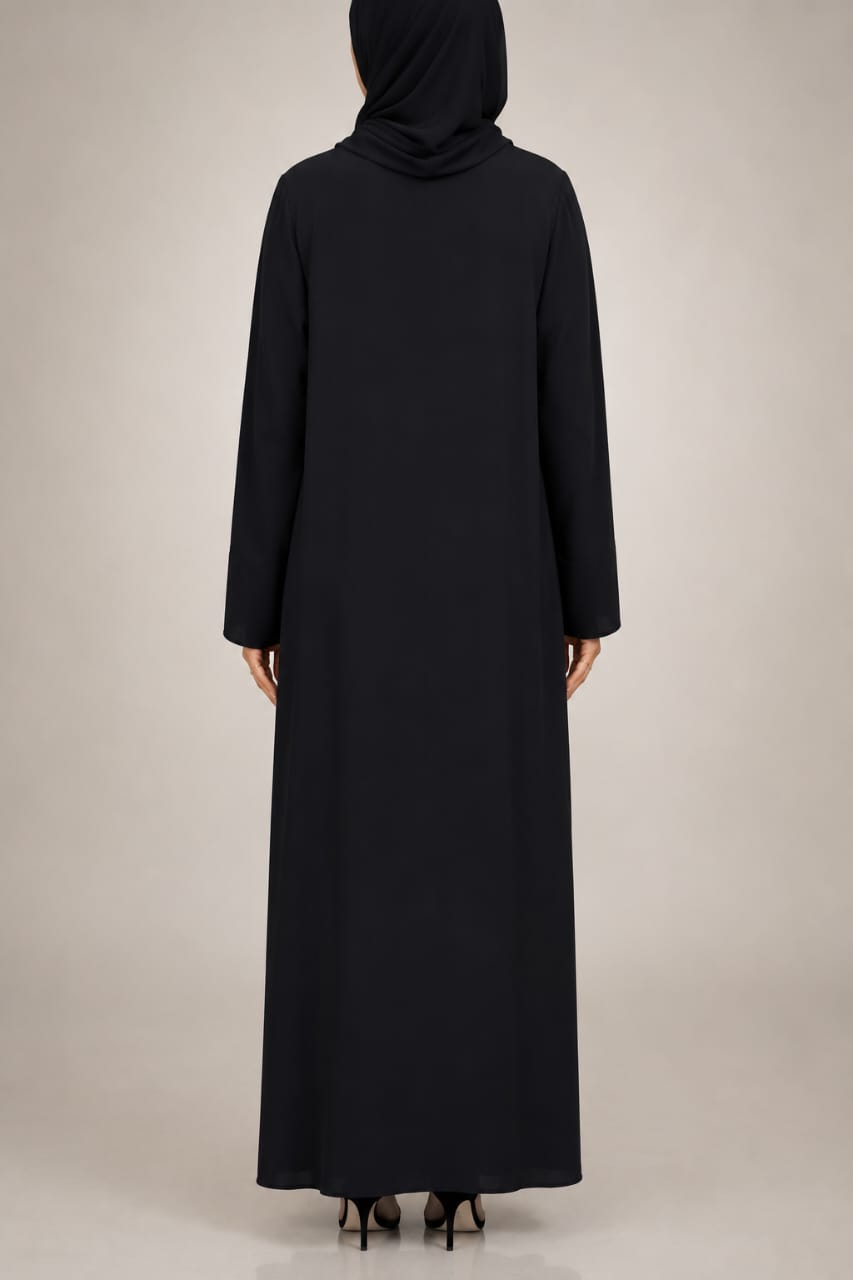 Noir Fusion lace abaya E23J