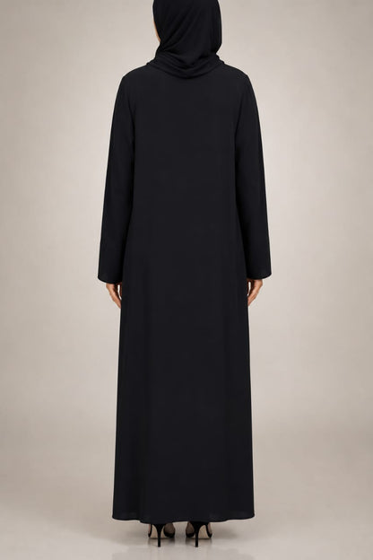 Noir Fusion lace abaya E23J