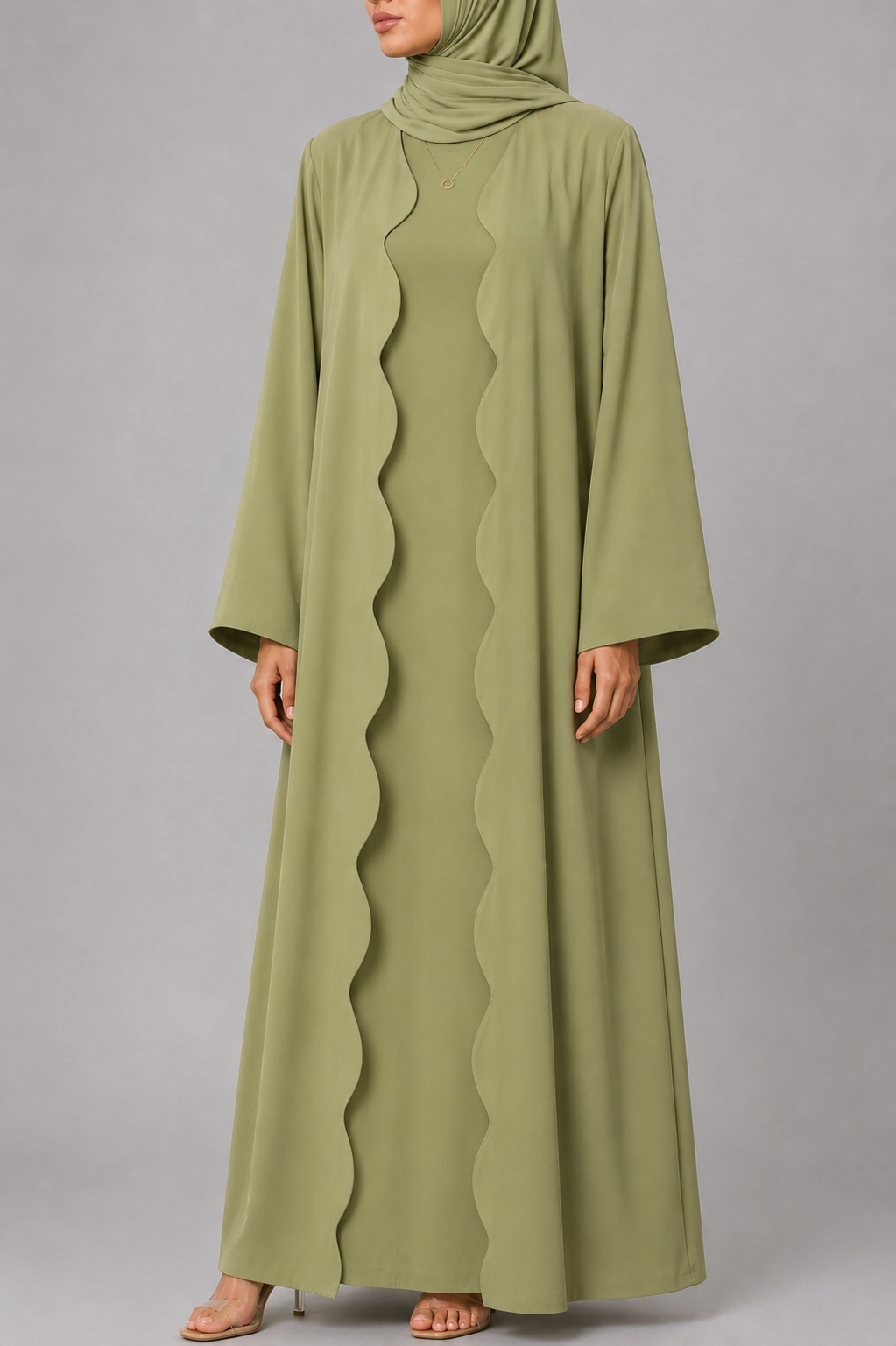 Pistachio Wave Abaya