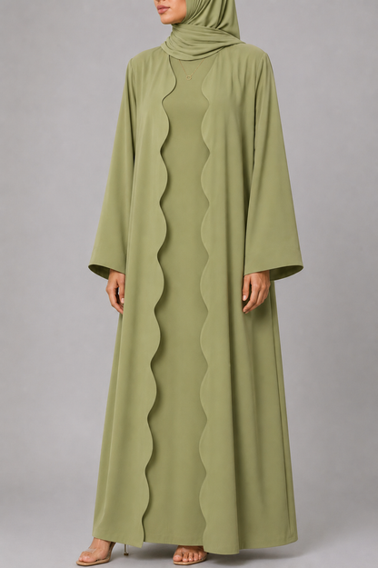 Pistachio Wave Abaya