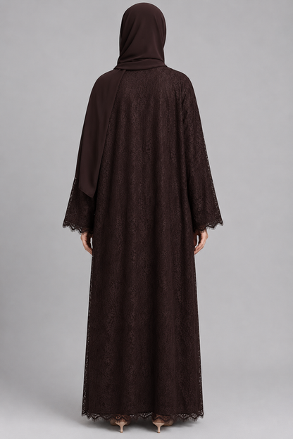 Brown Sheer abaya