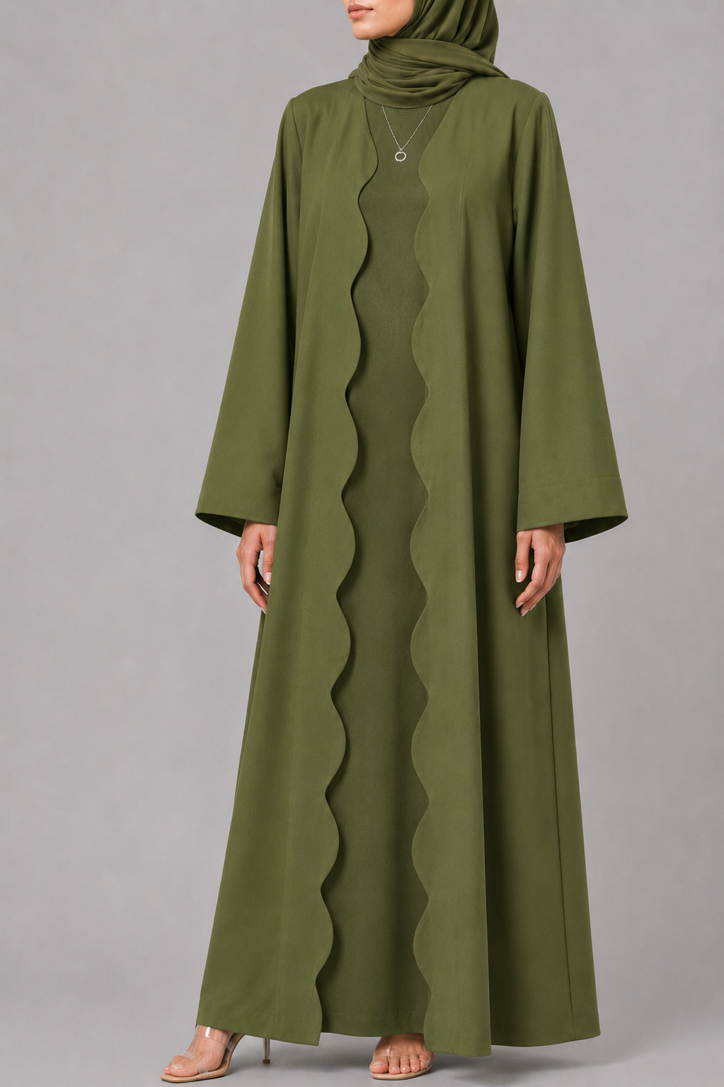 Olive Wave Abaya