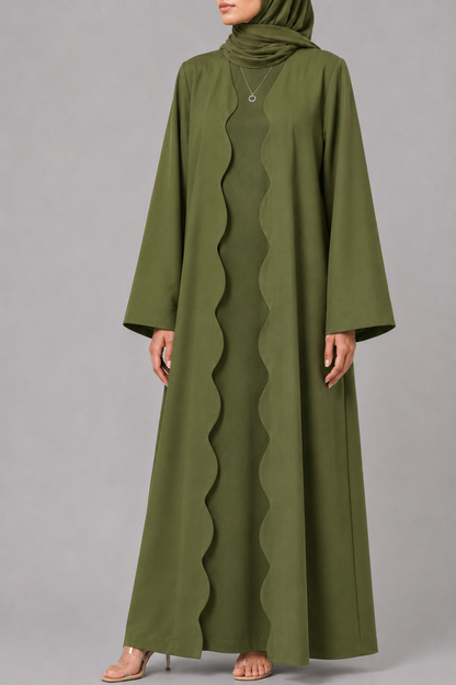 Olive Wave Abaya