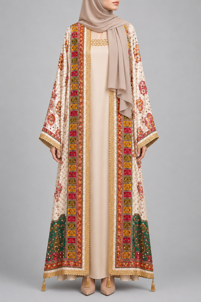 Cream Zareen Abaya