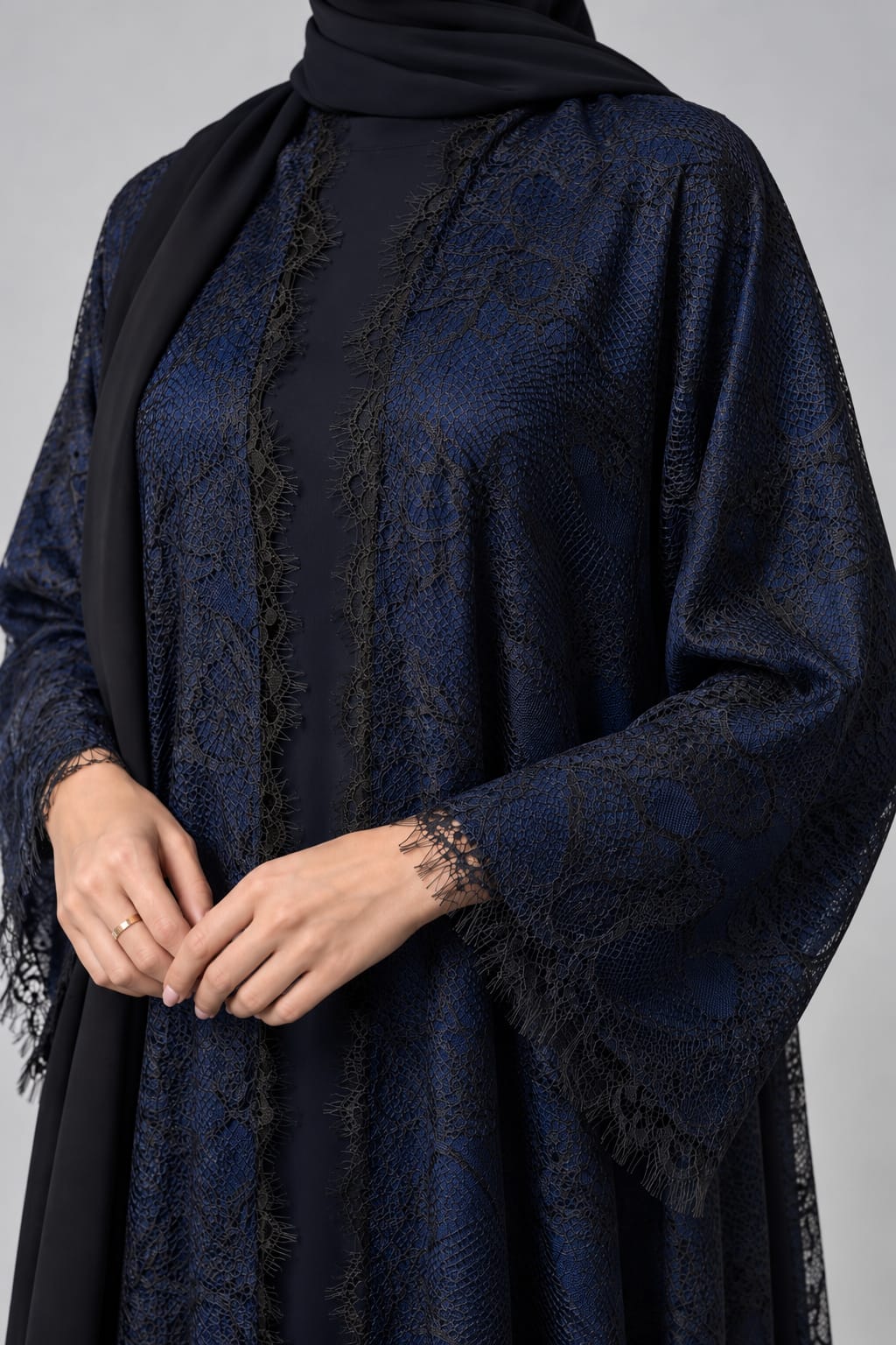 Blue Sheer abaya
