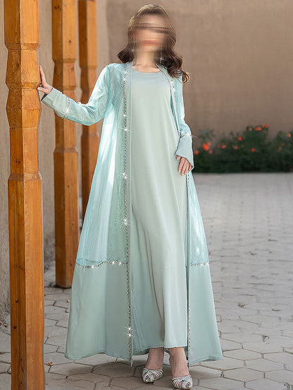 BA5188 Green Iridescent Dress