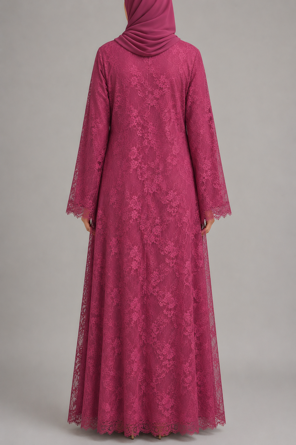 Pink Sheer abaya