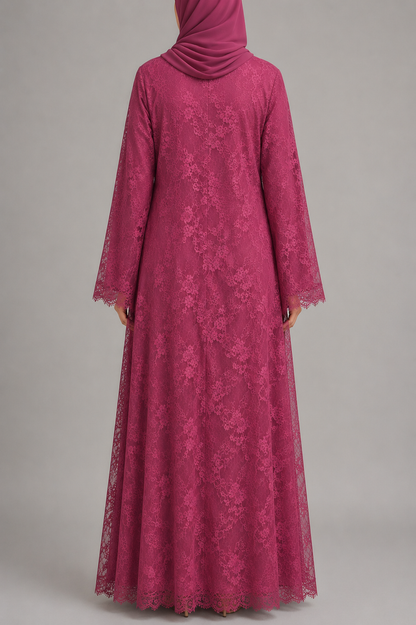 Pink Sheer abaya