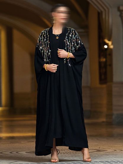BA4072 Black Luminescence Abaya