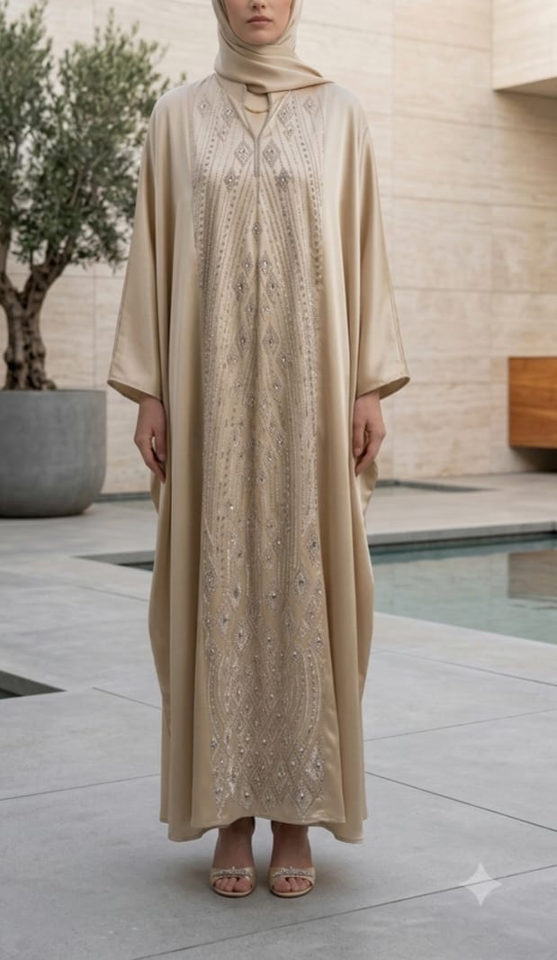 Beige Ameera Abaya