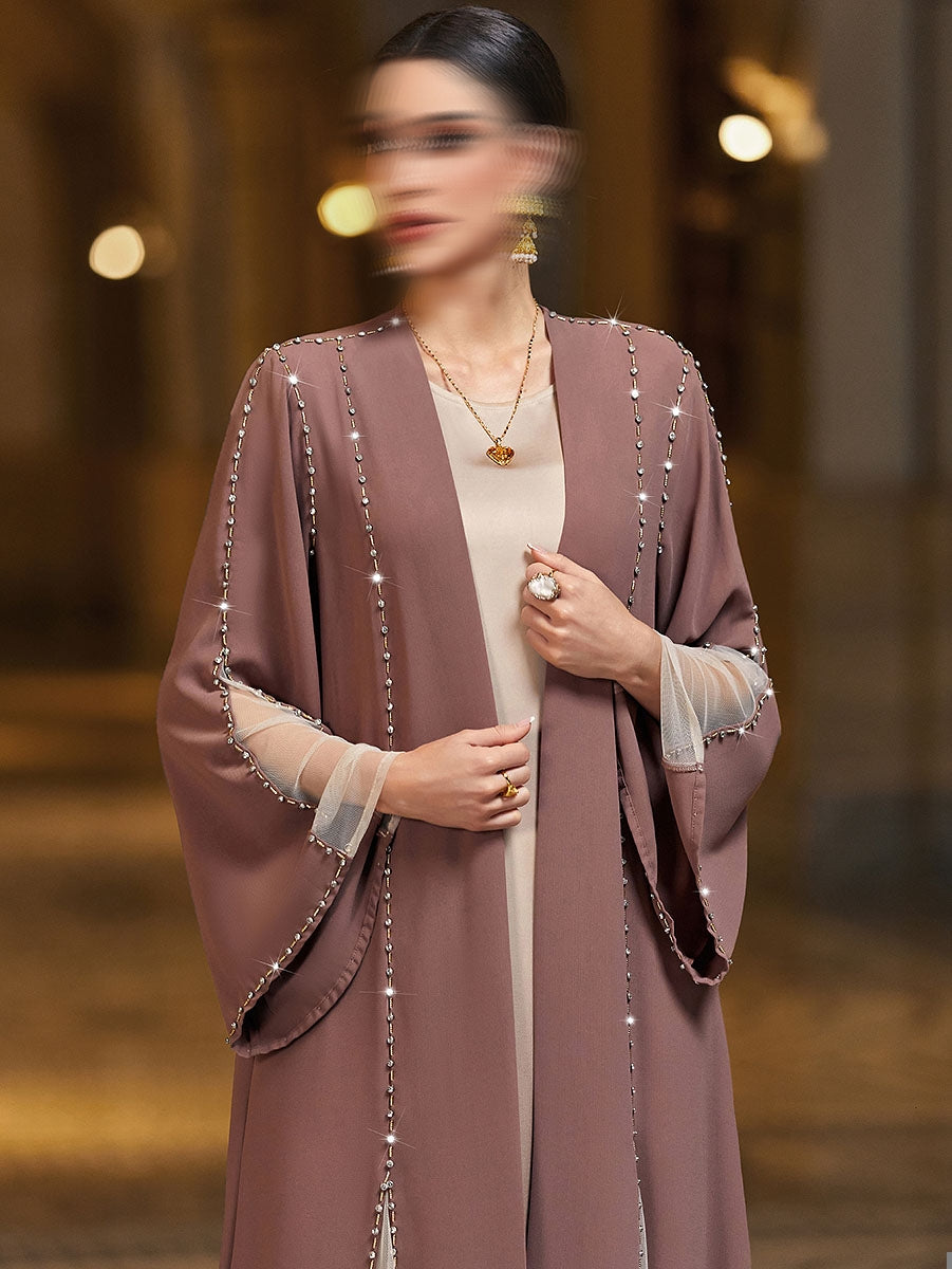 BA4078 Purple Pristine Abaya