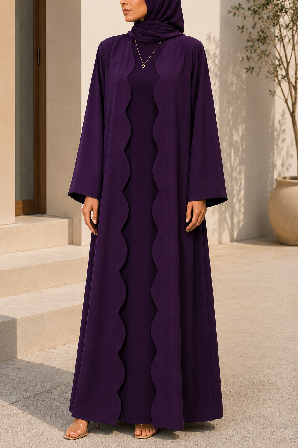 Purple Wave Abaya