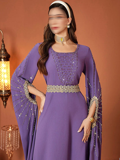 BA4006 Purple Amira Jalabiya