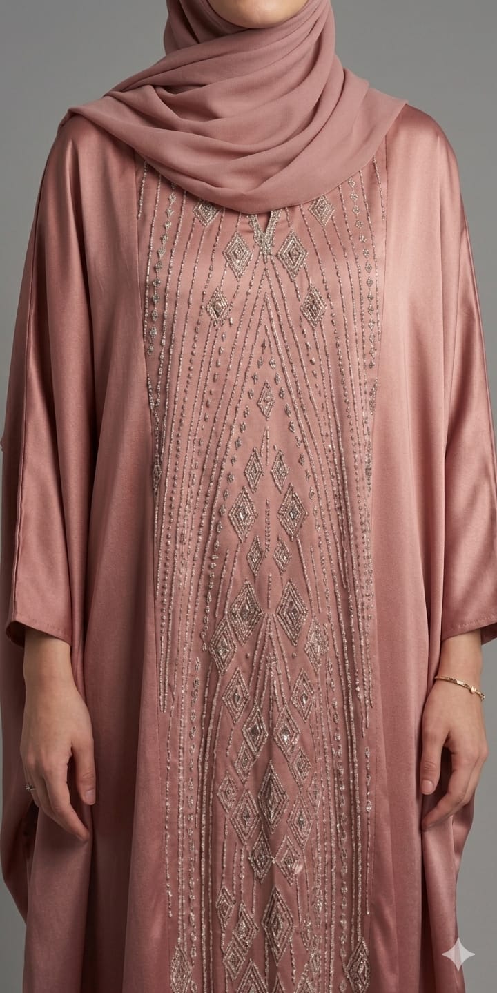 Dusty Rose Ameera Abaya