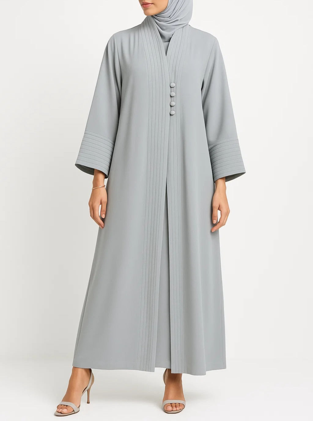 Grey Muse line Abaya