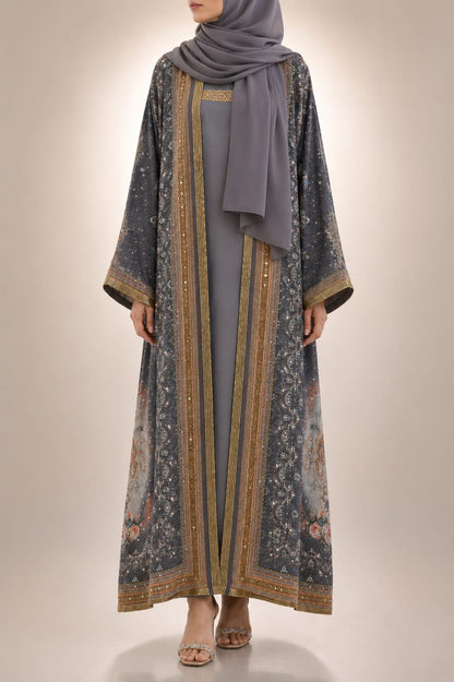 Grey Zareen Abaya