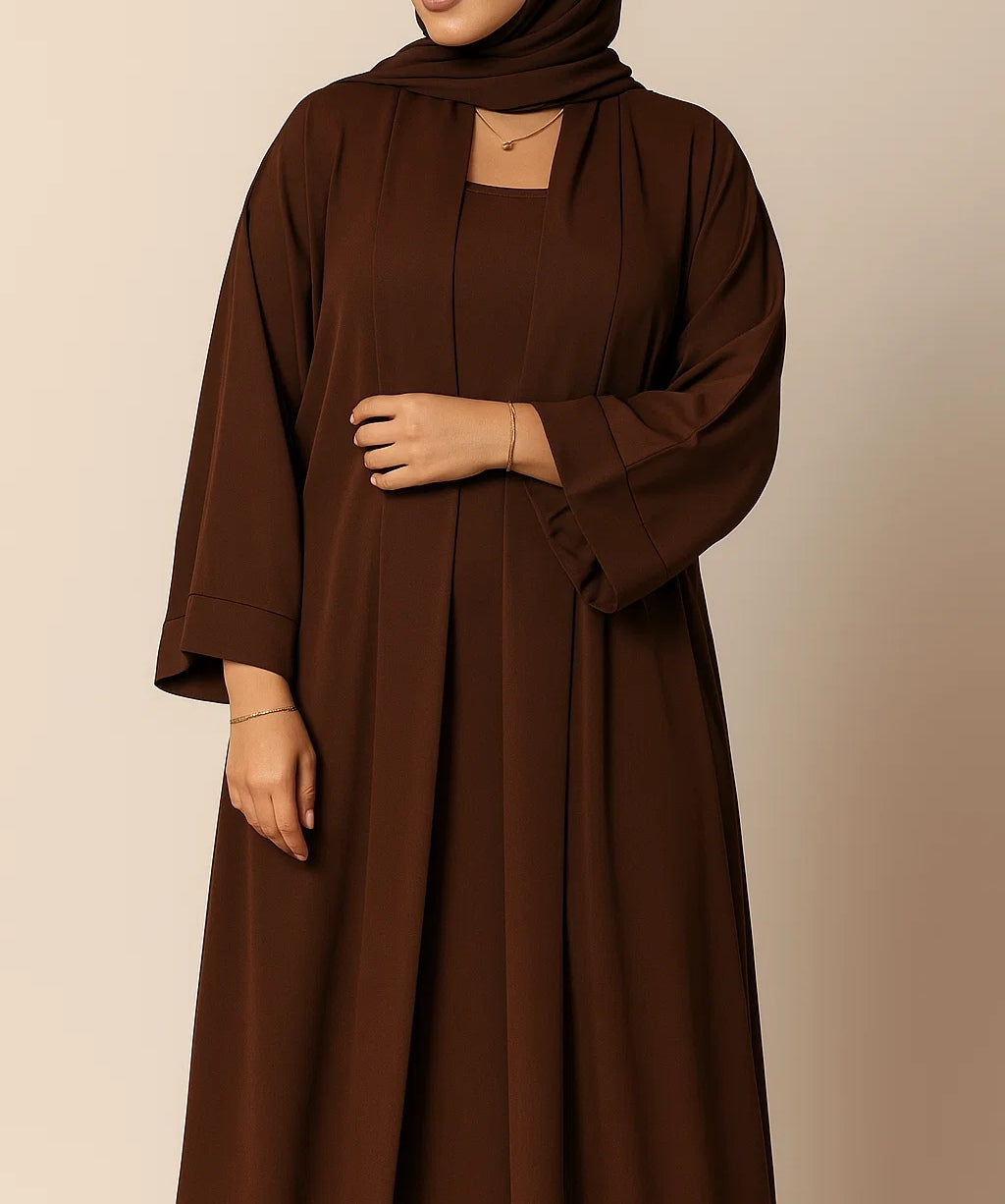 Brown yara abaya