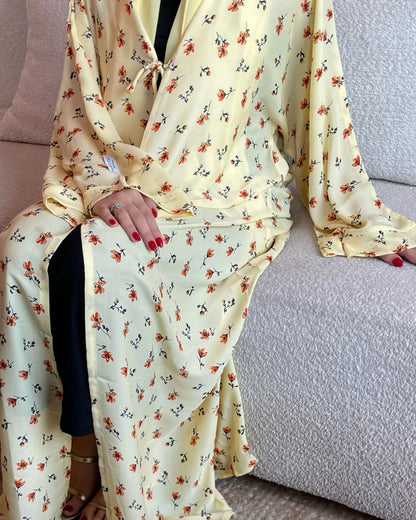 Creme Floral Kimono & Sheila