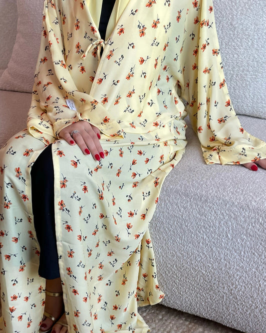 Creme Floral Kimono & Sheila