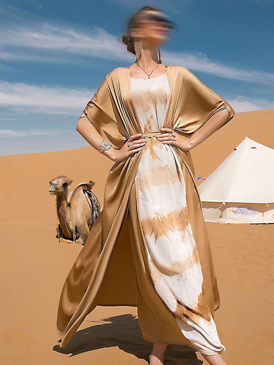 BA7048 Brown Desert Abaya