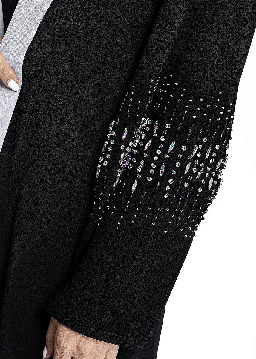 BA6068 Black Celestial Abaya