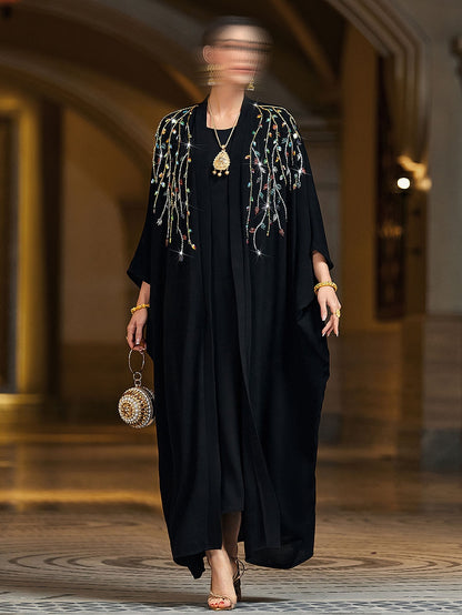 BA4072 Black Luminescence Abaya