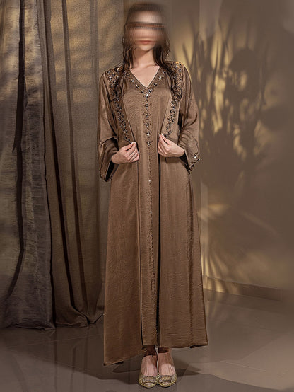 BA5148 Brown Opula Abaya