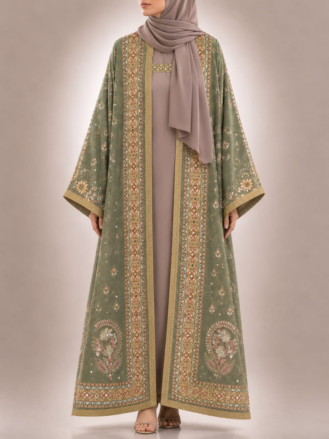 Green Zareen Abaya
