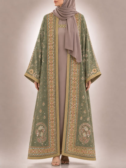 Green Zareen Abaya