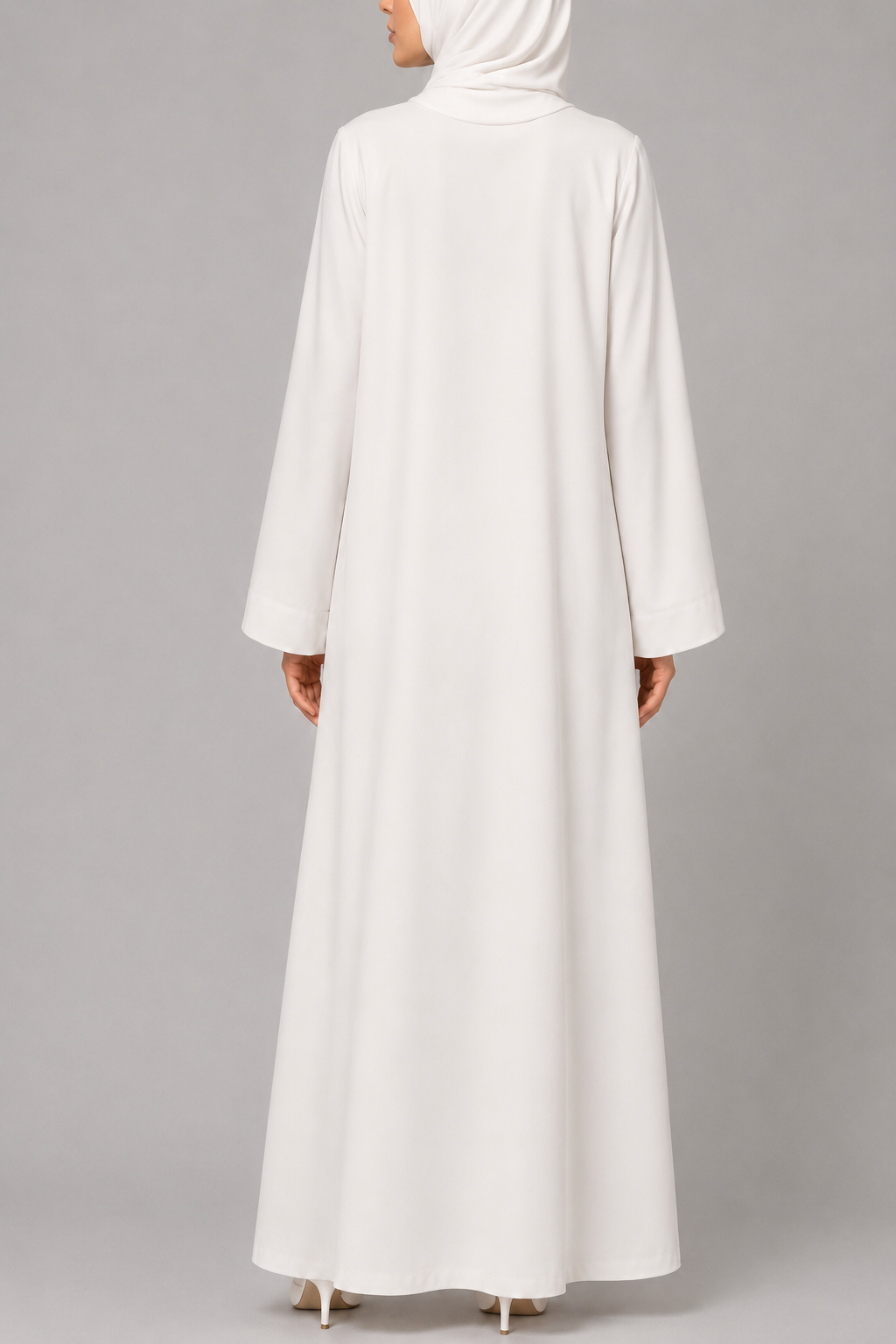 White Wave Abaya