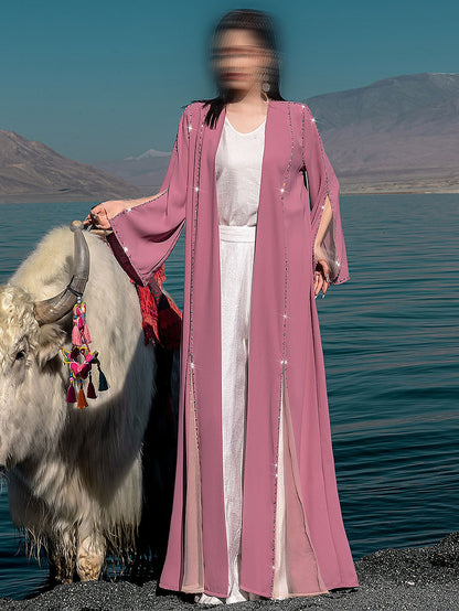 BA4078 Pink Pristine Abaya