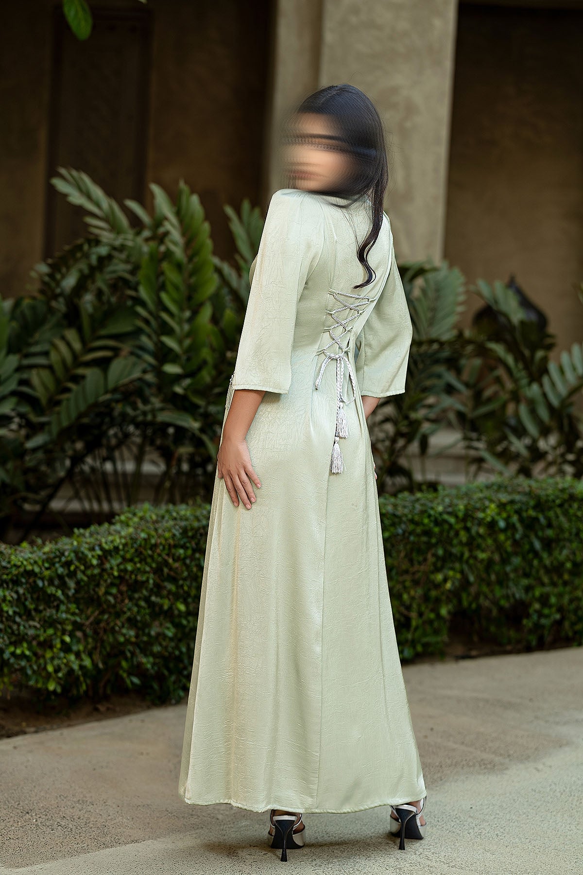 BA6011 Green Scintillate Dress