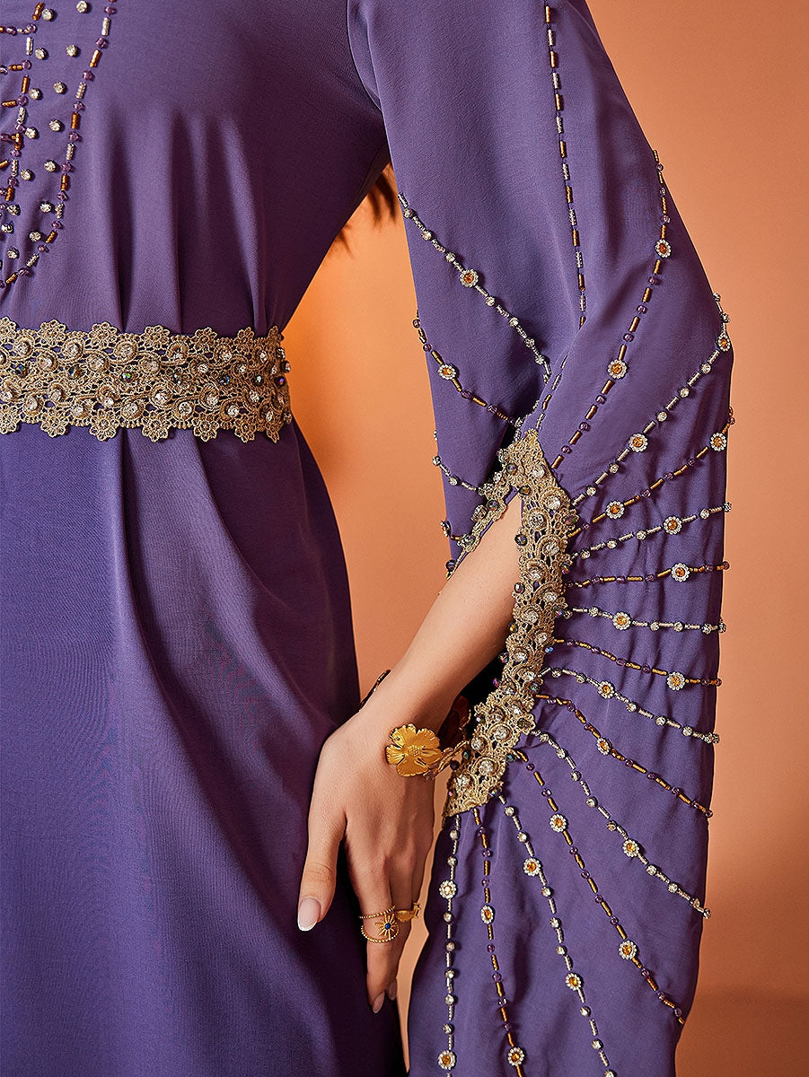 BA4006 Purple Amira Jalabiya