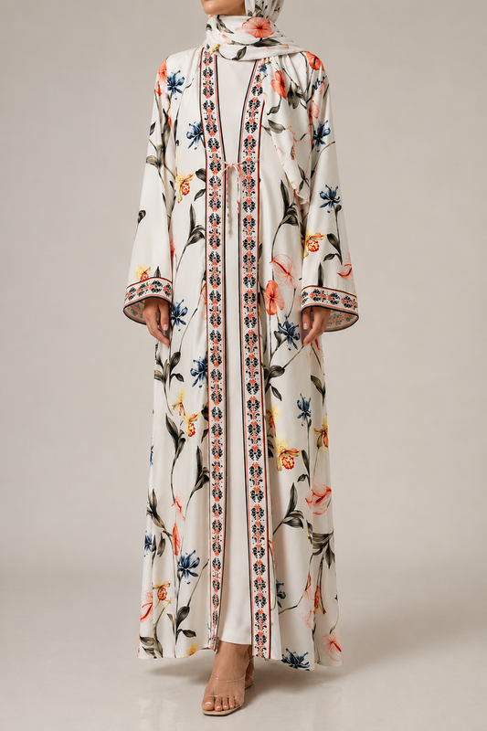 Serene Petal Printed Kimono & Sheila
