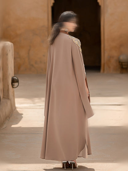 BA6027 Beige Argento Blazer Abaya