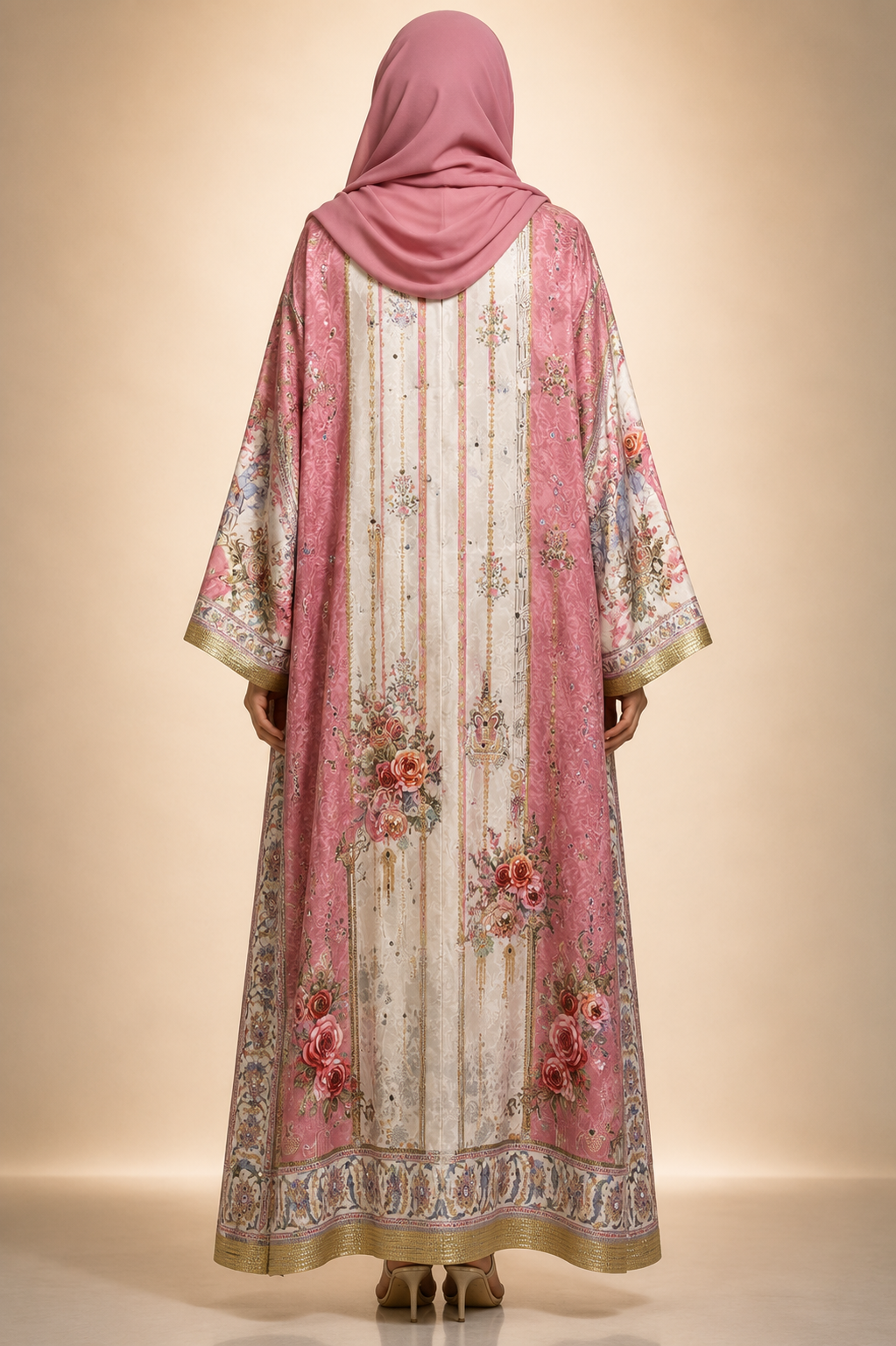 Desert Rose Zareen Abaya