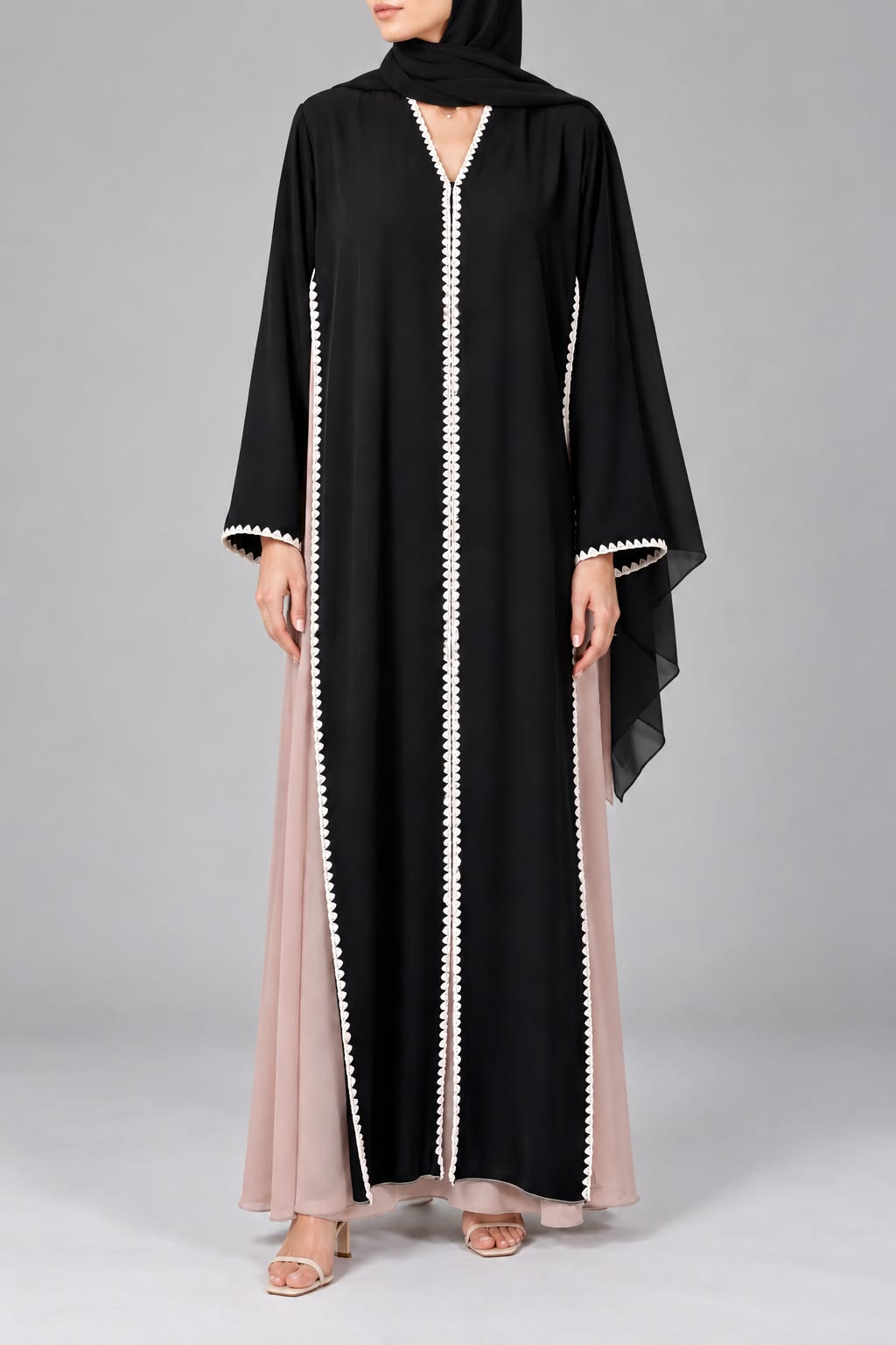 Pink Piceous Abaya
