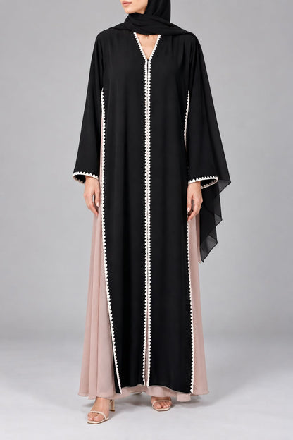 Pink Piceous Abaya