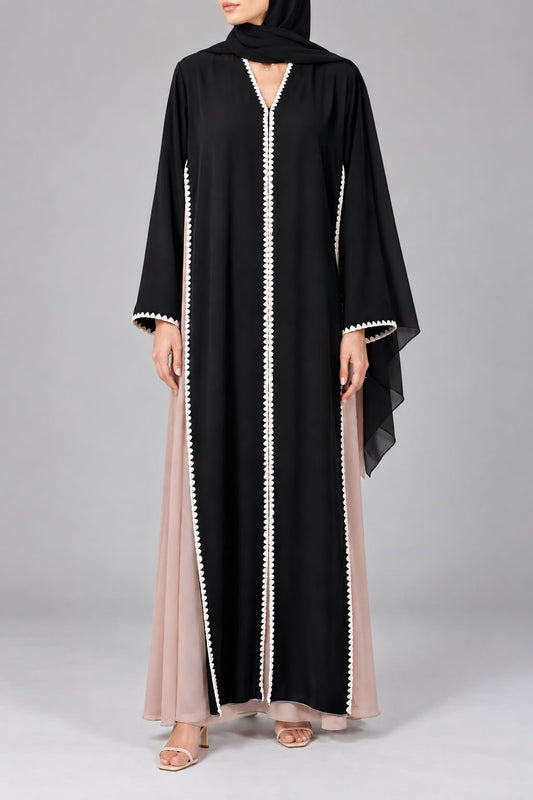 Pink Piceous Abaya