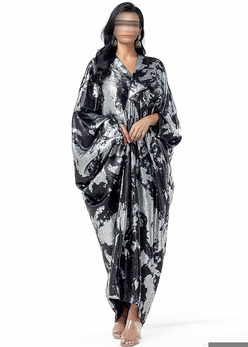 BA5095 Gray Zari Dress