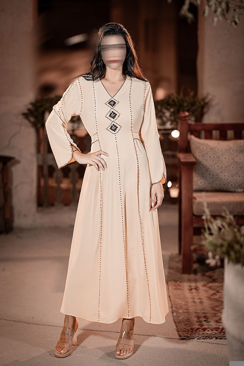 BA5206 Beige Stellar Dress