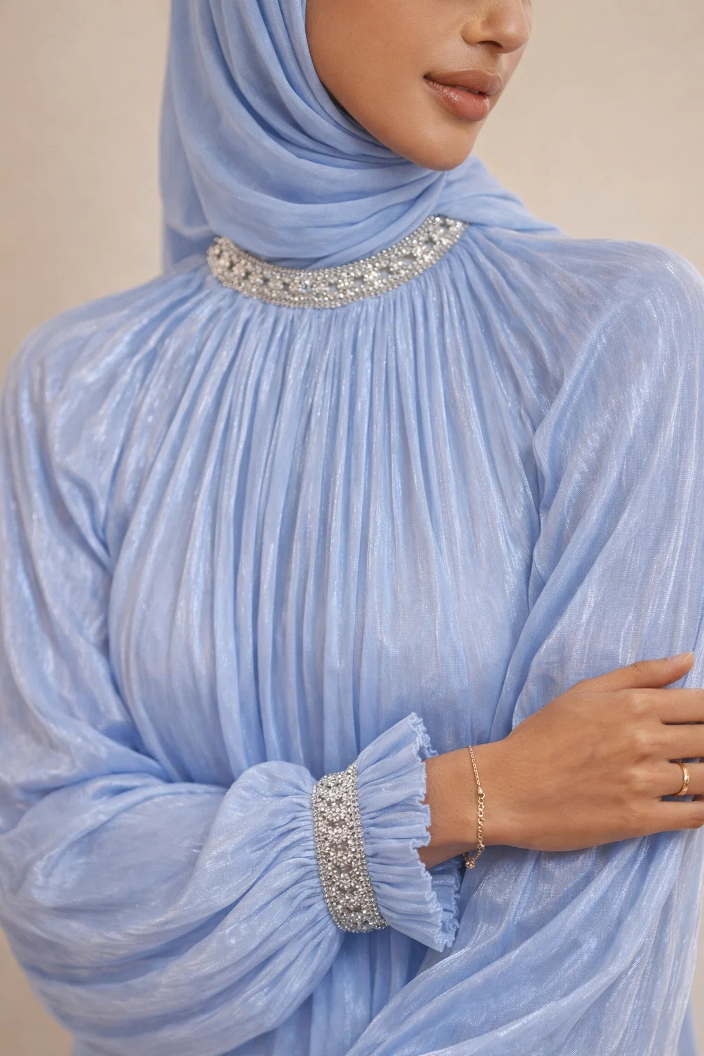 Blue Elaf Abaya