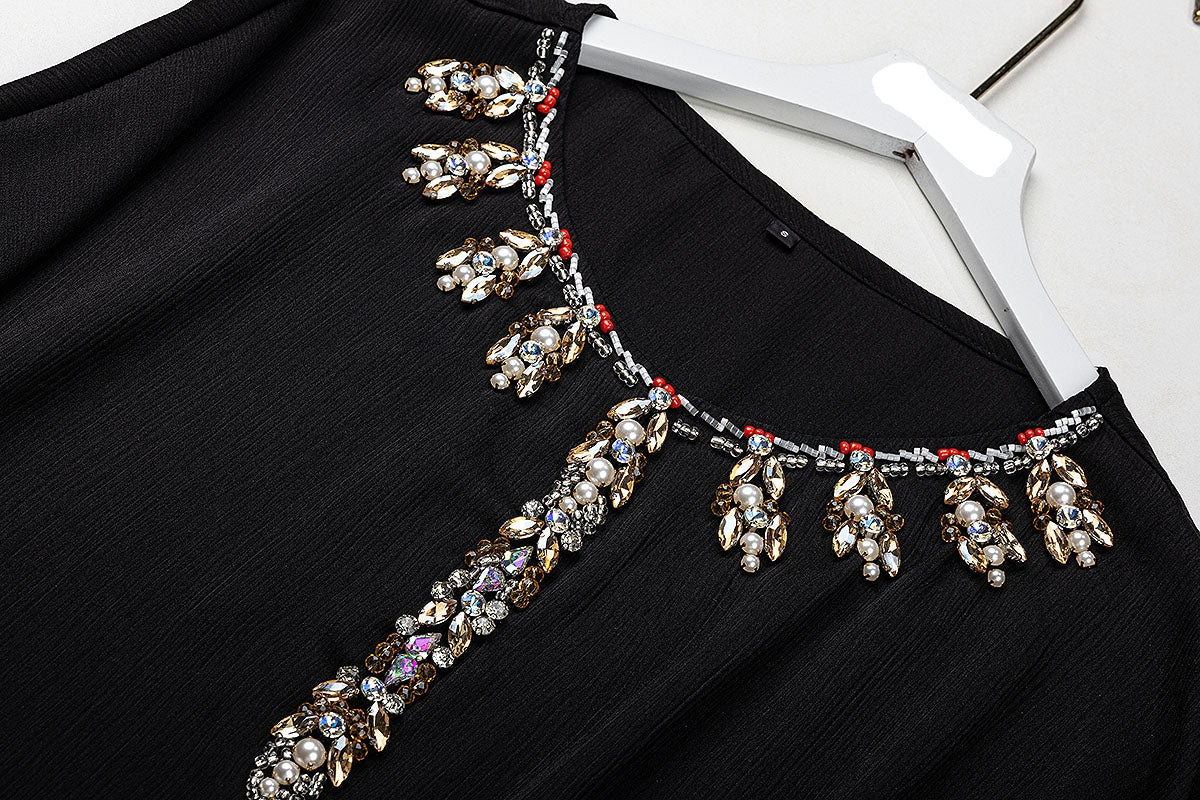 BA5176 Black Rhodonite Dress