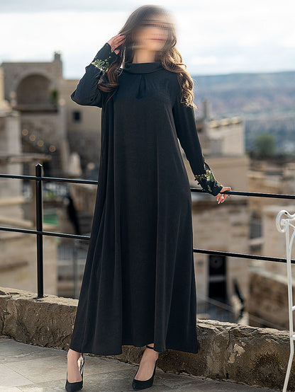 BA5023 Black Panoramic Dress