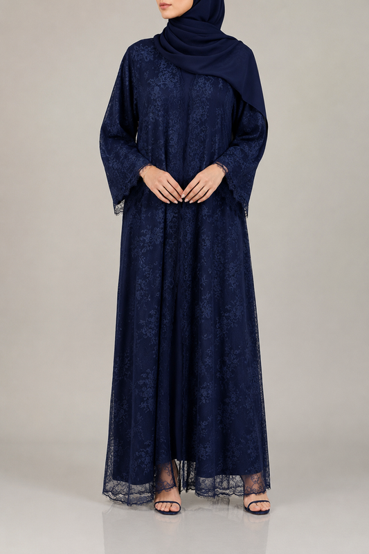 Blue Sheer abaya