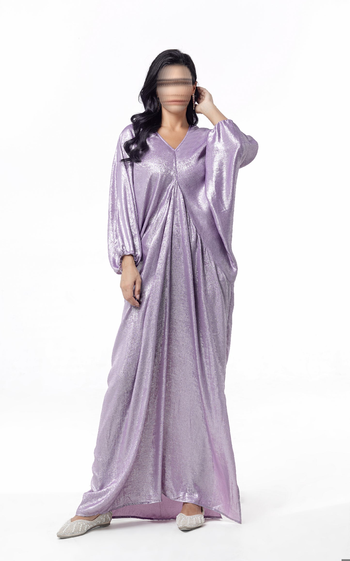 BA5095 Purple Zari Dress