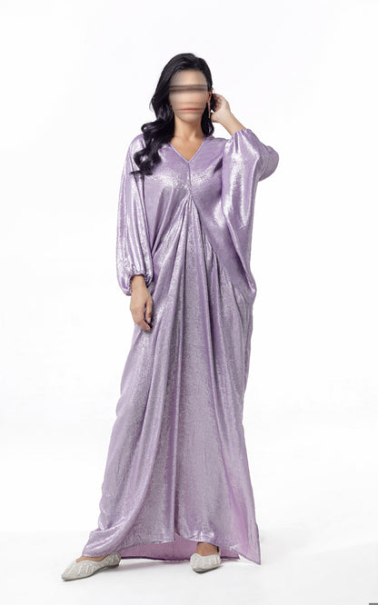 BA5095 Purple Zari Dress