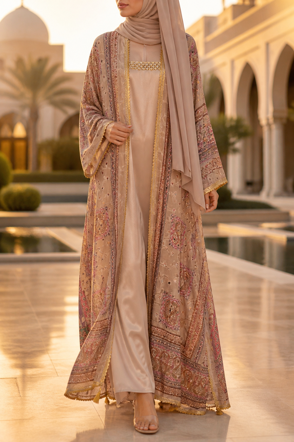Beige Zareen Abaya