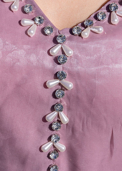 BA5224-B Pink Glitz Kaftan