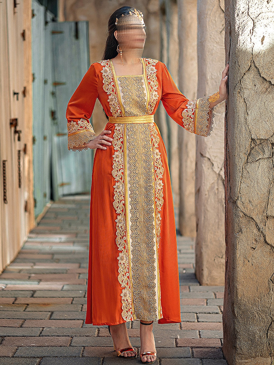 BA4092 Orange Saffron Jalabiya